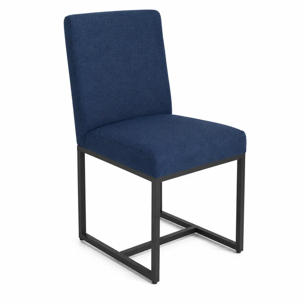 Chaise en métal et polyester Bleu 85 cm