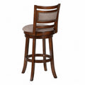 Tabouret de bar en bois et tissu pivotant Chêne/Beige