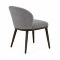 Chaise en bois et tissu polyester gris 80x52x58 cm