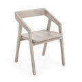 Chaise en bois avec accoudoirs Gris clair
