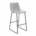 Tabouret de bar en tissu polyester avec pieds en acier