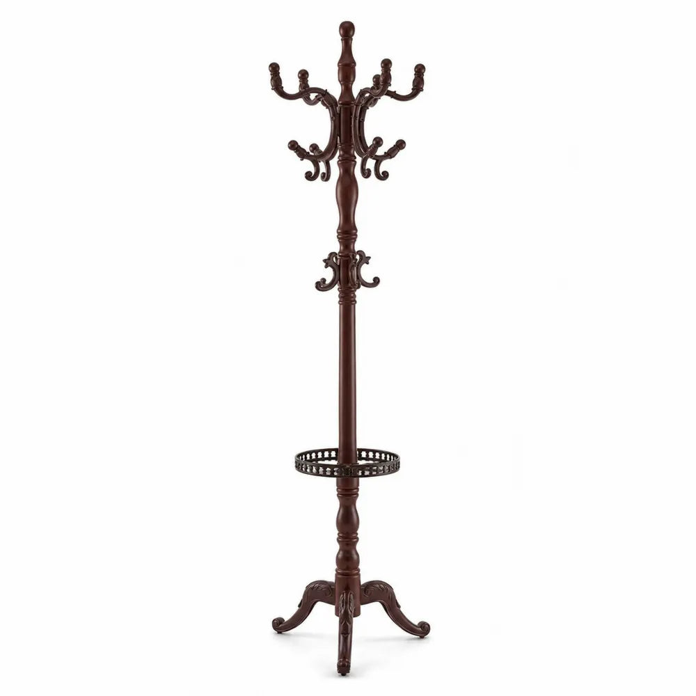 Portemanteau sur pied bois Marron Foncé 185 cm