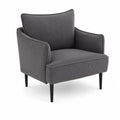 Fauteuil en tissu côtelé gris avec accoudoirs