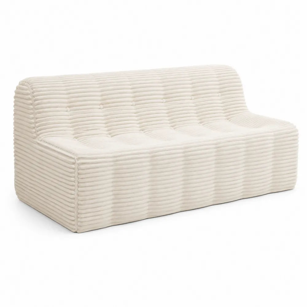 Canapé 3 places en velours beige