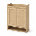 Meuble à chaussures en bois et rotin, Beige