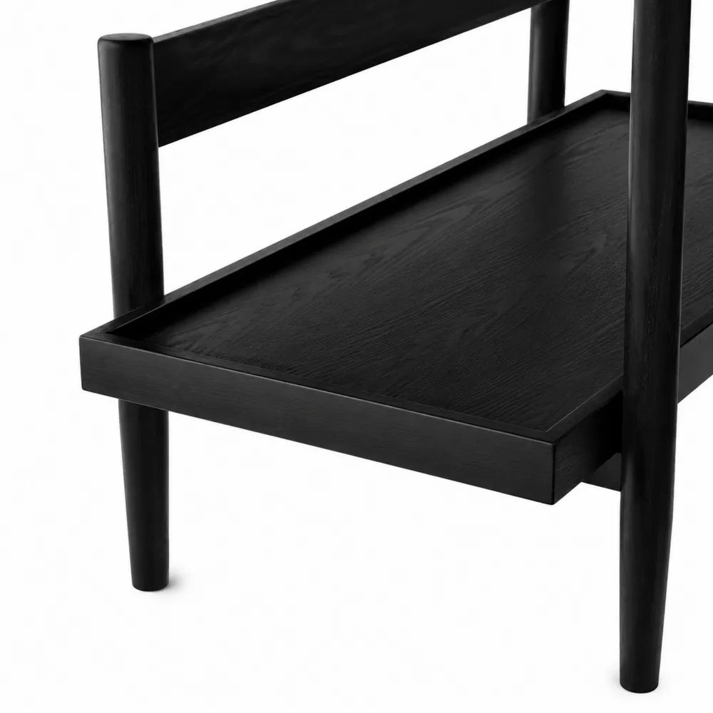 Table d'appoint en chêne noir 45x30x50 cm