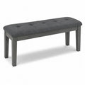 Banc en Bois Gris avec Revêtement en Polyester