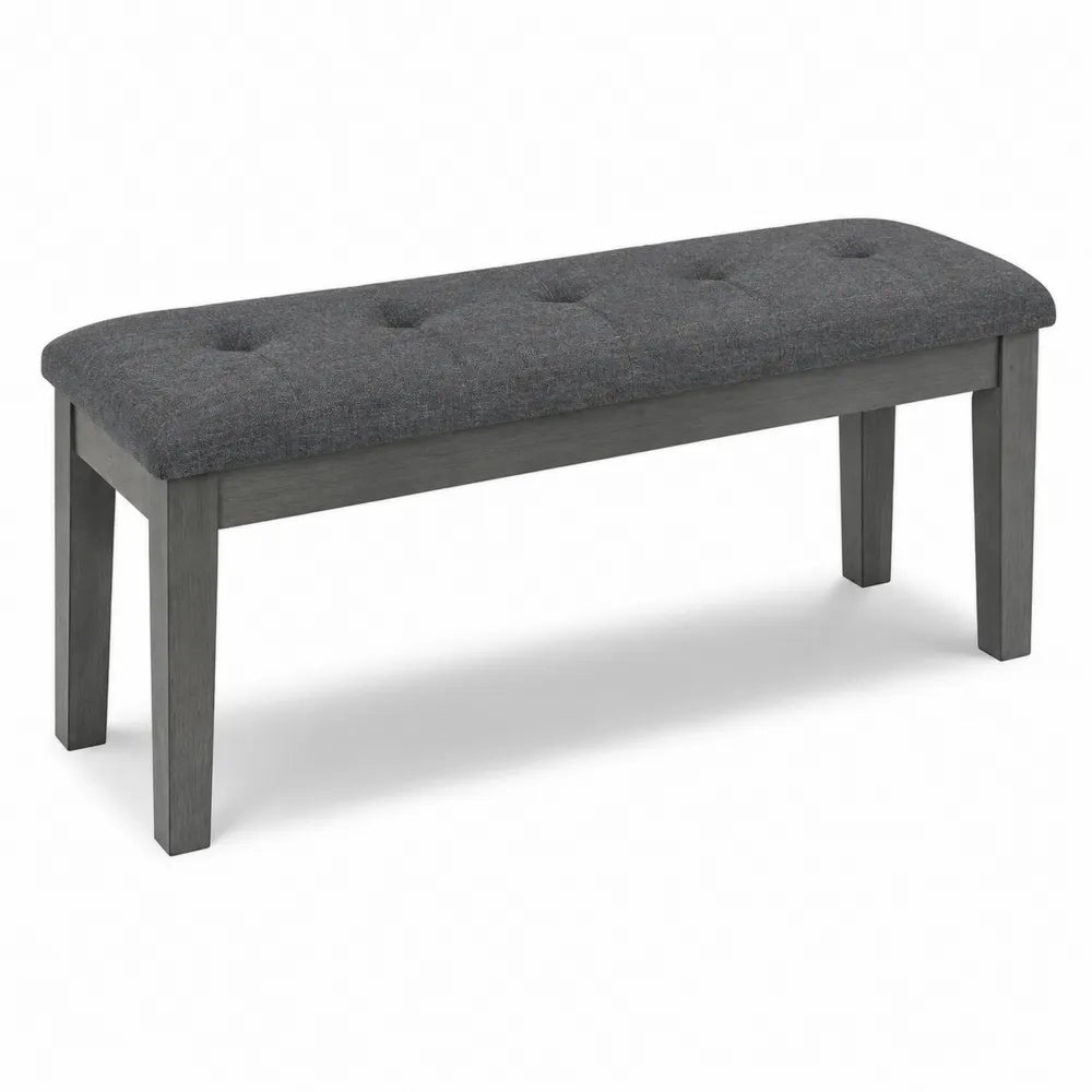 Banc en Bois Gris avec Revêtement en Polyester