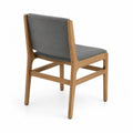 Chaise en bois et tissu gris